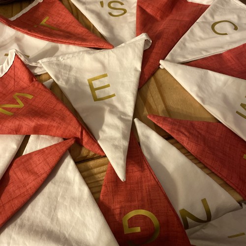 Handmade fabric bunting - handmade,