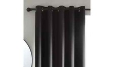 Habitat Plain Blackout Eyelet Curtains - Black - 117x183cm - 90x72" (1522)