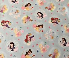 Disney Princess - Blue 100% Cotton Fabric Fat Quarter 50 x50cm sewing craft