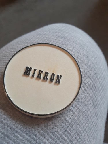 Mikron vintage badge - mikron,