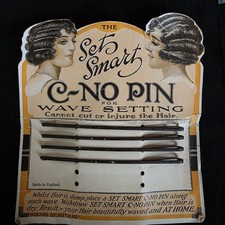 Vintage 1920s - Hair Finger Waves Marcel Wave Pins - Set Smart Original Card