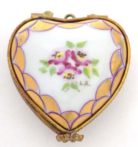Rochard limoges floral heart - limoges,