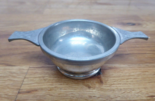 Vintage scottish pewter quaich - vintage,