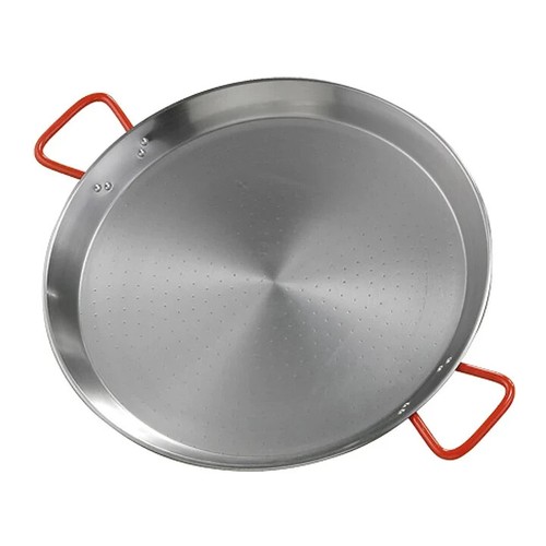 42cm polished steel paella pan - polished,