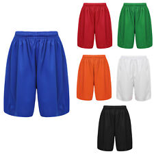 Kids Boys Short Pants Drawstring Shorts Basketball Sports Bottoms Athletic Gym