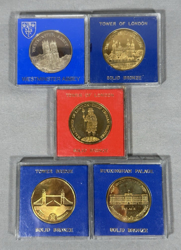 Lot bronze coins souvenir - lot,