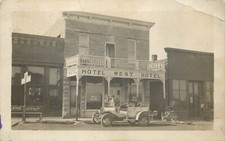 RPPC Colony KS Hotel West Land Office, Model A 4 Door, Shoe-shine Chair