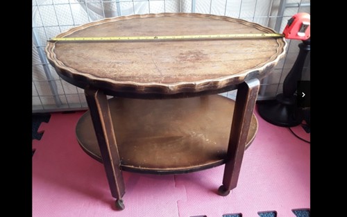 Antique vintage wooden oval - antique,