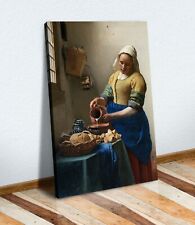 Johannes Vermeer The Milkmaid CANVAS WALL ART 30MM DEEP FRAMED PRINT Baroque