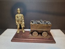 Vintage Brass Coal Miner With
