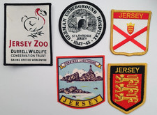 5 x Jersey Vintage Tourist Souvenir Embroidered Badges Patches. Lighthouse. Zoo
