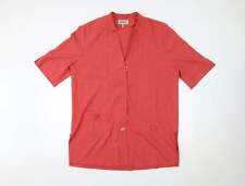 CHALOU Womens Red Collared Polyester Blend Cardigan Size 16