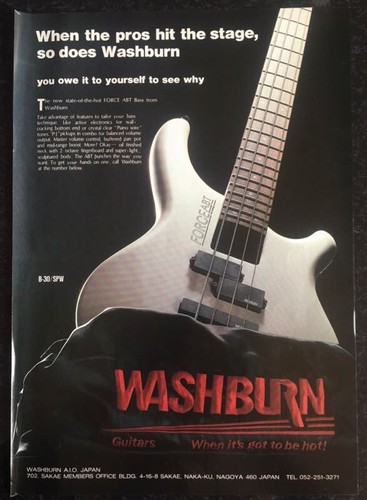 Washburn bass advert 1987 - b-30,