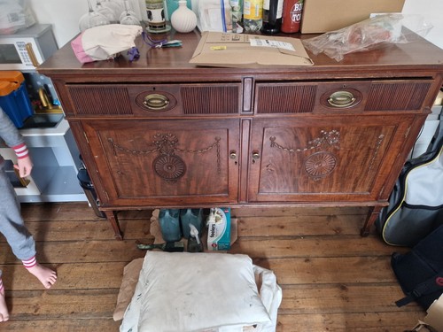 Vintage brown wooden - wooden, tv