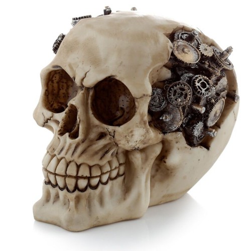 Steampunk skull with cogs - with,