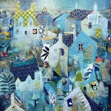 Original Painting – "Tobermory Dreams" – 8” Square Mixed Media Art