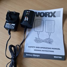 WORX WA3760 18V 20V MAX Battery Charger NEW GENUINE For All Worx Tools Batteries