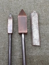 2 Copper Tipped Soldering Irons + Solder Tinsmith Coppersmith Lead Glazing Tools