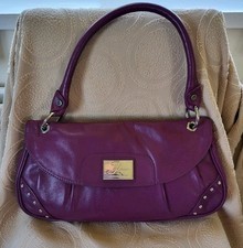 Patrick Cox Purple Genuine Leather Shoulder Bag Handbag