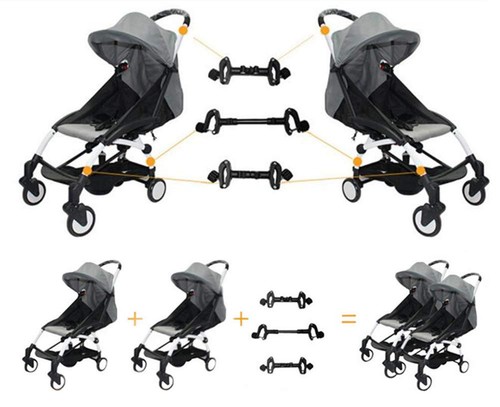 Twin stroller connector for - connector,