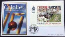 GB Benham 2005 Cricket the Ashes M/Sheet on First Day Cover, Birmingham S/H/S