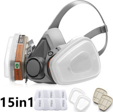 Face Cover Respirator Mask for Industrial Woodworking Painting Sanding Facepiece