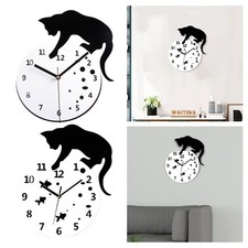 Cat Wall Clock Non Ticking