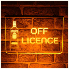 Open Off Licence Corner Shop Neon LED Light Up Sign | Hanging Window USB Display