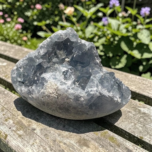 Celestite cluster 458g - celestite,