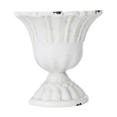 Elegant white metal half - elegant, vase