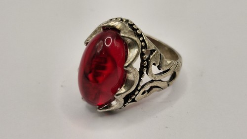 Men silver and deep red - silver,