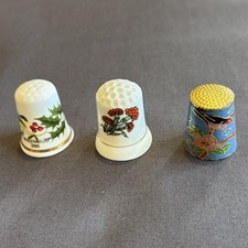 Vintage Thimbles Lot x3