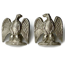 EARLY PATTERN Royal Scots Greys Regiment Scottish Collar Badge PAIR - No Scroll