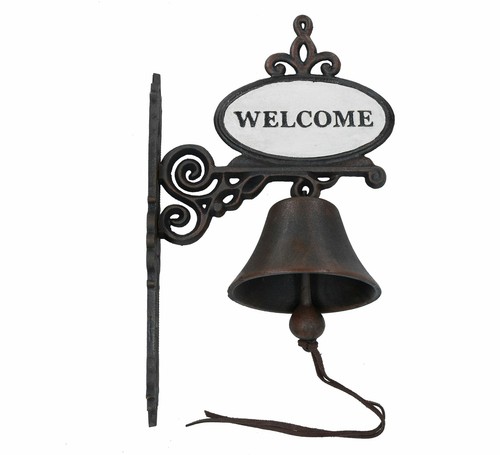 Welcome bell cast iron - welcome, sign