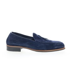 Di Bianco Volta Mens Blue Suede Slip On Loafers & Slip Ons Casual Shoes 9