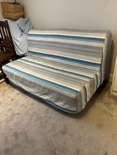 IKEA LYCKSELE 2-Seater Sofa Bed with Light blue/blue/ Cover In Good Condition