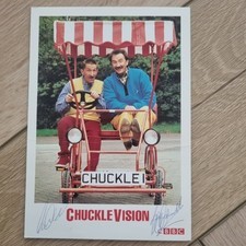 Paul & Barry Chuckle THE CHUCKLE BROTHERS Signed BBC Postcard Promo Autographed