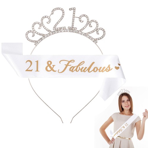 Crystal tiara birthday crown - crystal,