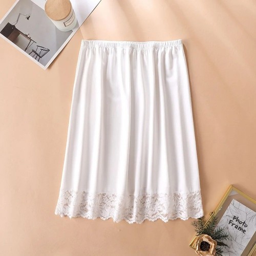 Ladies lace long slip - long,