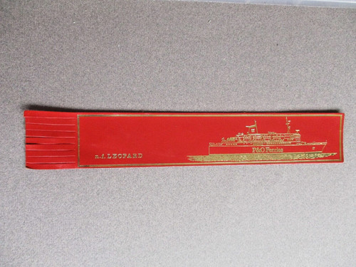 Leather bookmark o - leather,