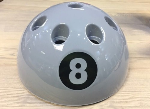 Silver grey ball snooker - silver, 8-ball