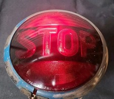 Red Glass Vintage Bus STOP