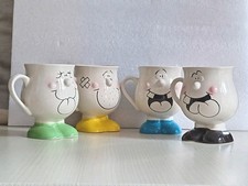 Set Of 4 Mugs Retro Funny