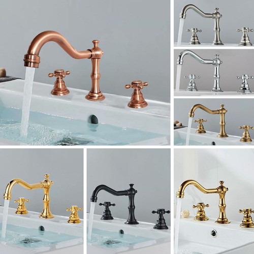 Brass holes bathroom sink - 3,