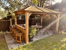 Wooden gazebo strong - x,