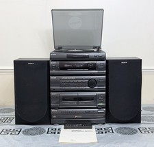 Sony Lbt-n350 Hifi System With Speakers Turntable And Remote