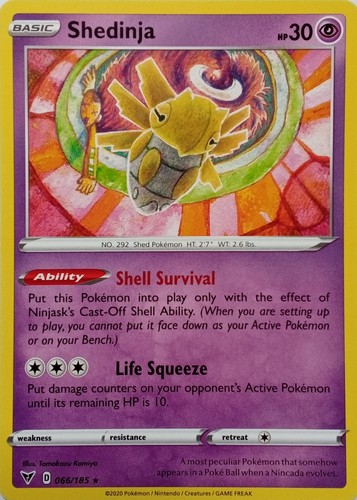 066 185 shedinja rare - 066/185, |