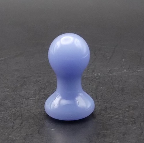 Smooth blue glass pipe bowl - smooth,