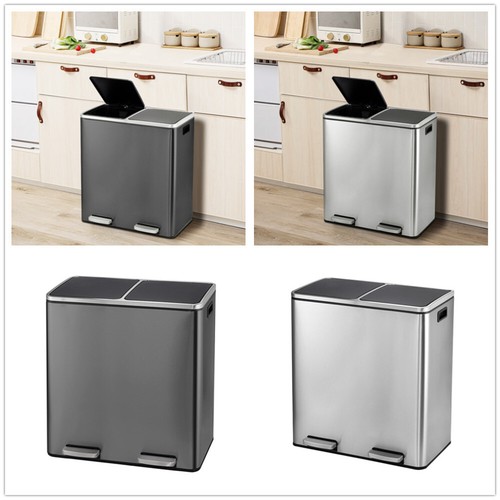 Dual rubbish bin 30l 60l - rubbish, 30l/60l