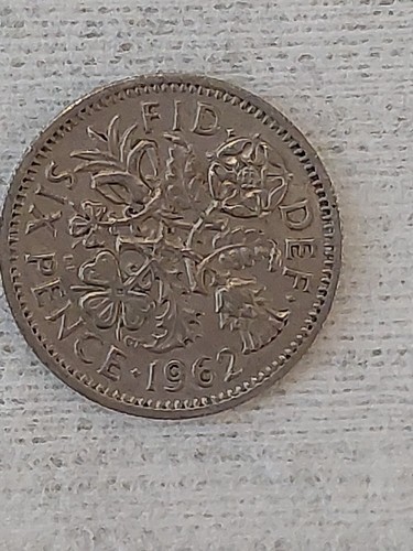 1962 sixpence queen - ,